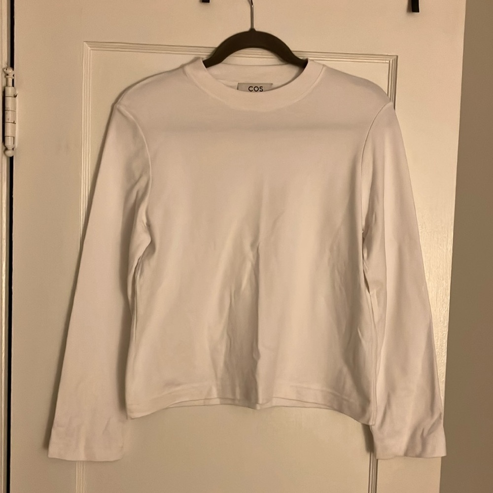 Cos white cotton top small